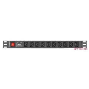 LANBERG PDU-10I-0200-IEC-BK PDU 1U 10A 10 sockets IEC C13 2m Black