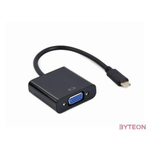 GEMBIRD USB Type-C to VGA adapter cable 15cm black