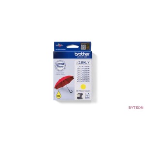 Brother LC225XLY - Sárga, nagy kapacitású