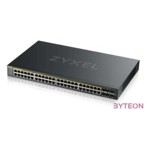 ZYXEL GS2220-50HP EU region 48-port GbE L2 PoE Switch with GbE Uplink 1 year NCC Pro pack license bundled