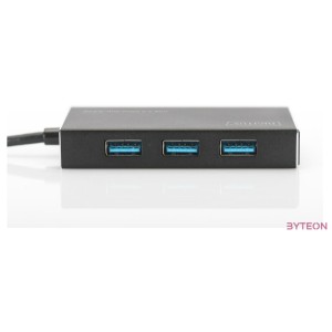 DIGITUS USB 3.0 Hub 4-port Incl. 5V,2A power supply Aluminium housing