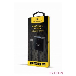 GEMBIRD USB Type-C to VGA adapter cable 15cm black