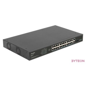 LANBERG Switch rack 19inch RSFE-24P-2C-360 24x 100Mb PoE 2x Combo Gigabit 360W