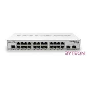 MIKROTIK CRS326-24G-2SIN 24xGig LAN 2xSFP Dual boot Desktop case managed switch