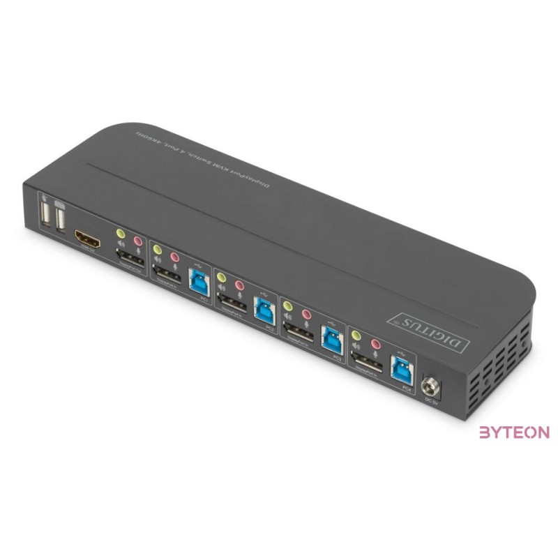 DIGITUS KVM Switch 4x1 DP DP,HDMI Out USB 4Kx2K 60Hz