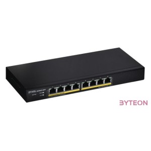 ZYXEL GS1900-8HP 8-port GbE L2 PoE Smart Switch 802.3at desktop fanless 70 Watt