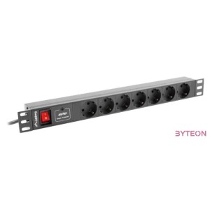 LANBERG PDU-07F-0200-IEC-BK PDU 1U 10A, 7 sockets schuco, 2m, Black