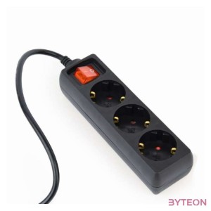 ENERGENIE EG-PSU3-01 UPS power strip 3x Schuko fused switch 16A C14 plug 0.6m black