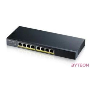 ZYXEL GS1900-8HP 8-port GbE L2 PoE Smart Switch 802.3at desktop fanless 70 Watt