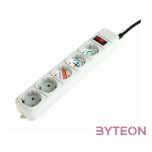 ENERGENIE SPG3-B-10C Surge protector 5 sockets Schuko 3m grey