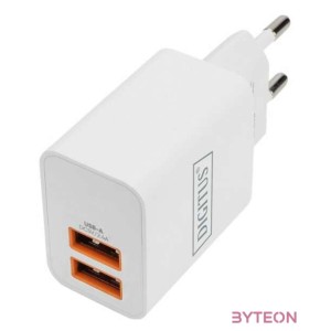DIGITUS USB Charger 2x USB-A 15W 2x 2.4A white