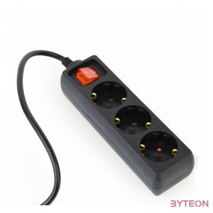 ENERGENIE EG-PSU3-01 UPS power strip 3x Schuko fused switch 16A C14 plug 0.6m black