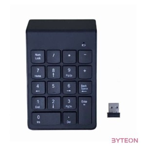GEMBIRD KPD-W-02 Wireless numeric keypad 18 keys black