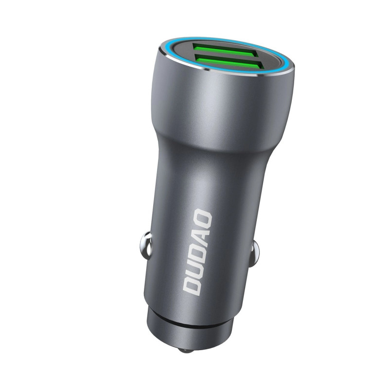 Car charger Dudao R4+, 2xUSB, 120W (black)