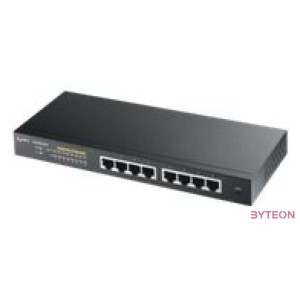 ZYXEL GS1900-8HP 8-port GbE L2 PoE Smart Switch 802.3at desktop fanless 70 Watt