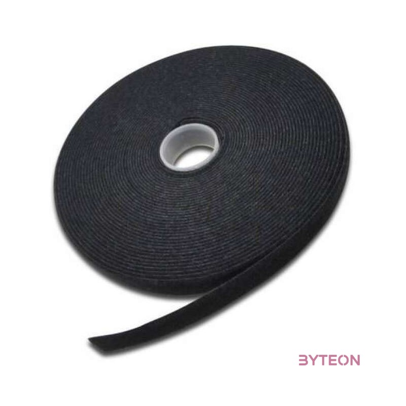 DIGITUS Hook-and-loop fastener tape fabric 10m x 15mm x 2.6mm on roll bl