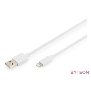 DIGITUS USB-A to lightning MFI C89 2m Data and charging cable white 5V 2.4A