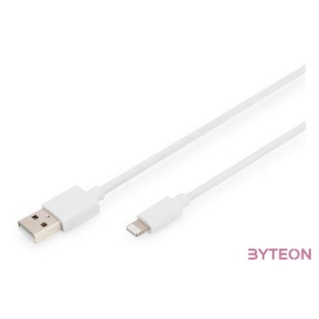 DIGITUS USB-A to lightning MFI C89 2m Data and charging cable white 5V 2.4A