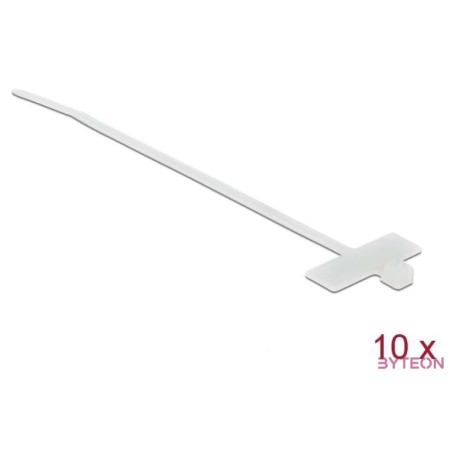 Delock Kábelkötöző címkével Hx 100 x Sz 2,5 mm, 10 darab fehér