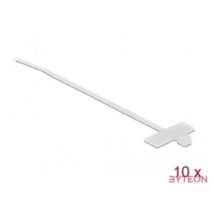Delock Kábelkötöző címkével Hx 100 x Sz 2,5 mm, 10 darab fehér