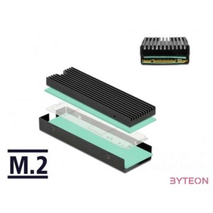 Delock Hűtőborda M.2 SSD 2280-hoz, fekete