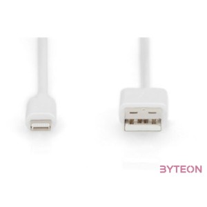 DIGITUS USB-A to lightning MFI C89 2m Data and charging cable white 5V 2.4A