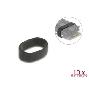 Delock Gumi gyűrű M.2 SSD és hűtőborda összefogására, 10 db. fekete
