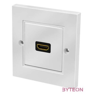 Logilink HDMI fali lemez csatlakozóval HDMI aljzat, 1 portos, fehér