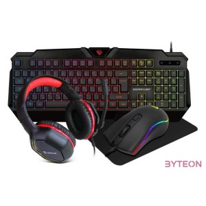 Silverline CM120 gaming combo szett 4in1 magyar billentyűzettel