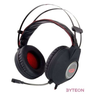 Esperanza Nightcrawler Gamer mikrofonos fejhallgató, fekete-piros