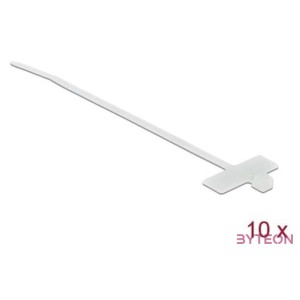 Delock Kábelkötöző címkével Hx 100 x Sz 2,5 mm, 10 darab fehér