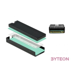 Delock Hűtőborda M.2 SSD 2280-hoz, fekete