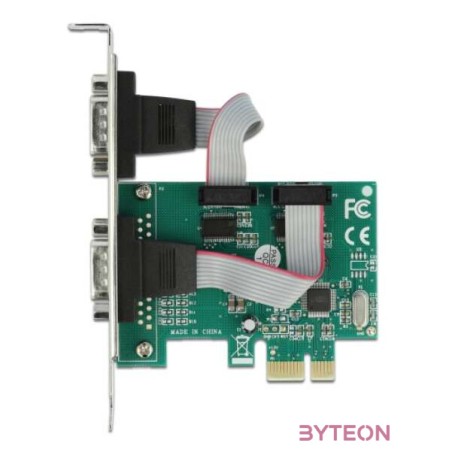 Delock PCI Express Kártya  2 x RS-232 soros csatlakozó