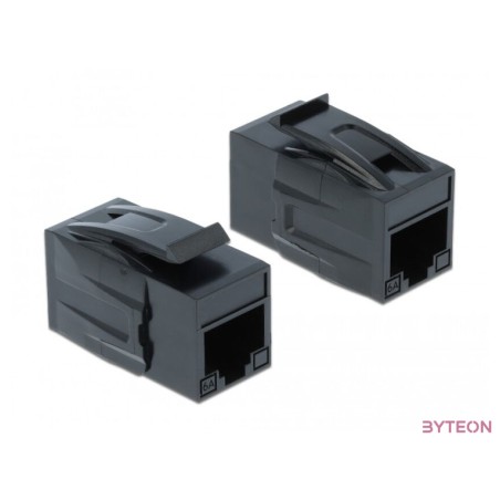 Delock Keystone modul, RJ45-aljzat  RJ45-aljzat, Cat.6A UTP, fekete