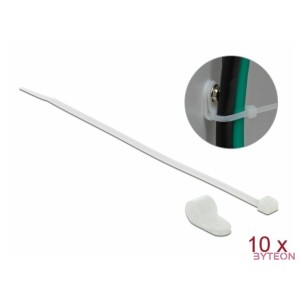 Delock Fehér színű, összekapcsoló pánt készlet 12,7 mm H 300 x Sz 4,8 mm kábelekkel