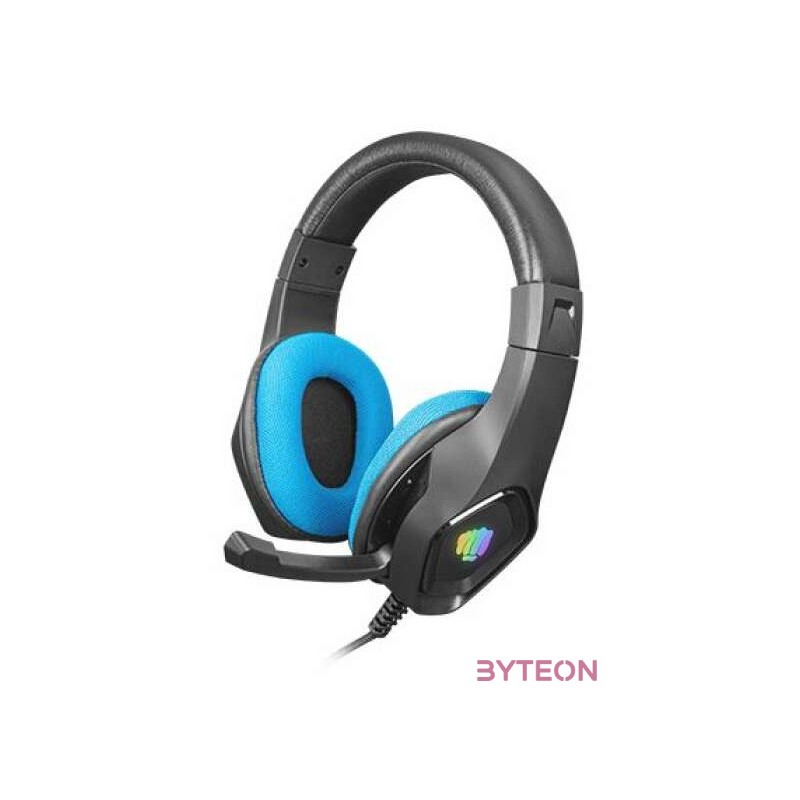 Fury PHANTOM mikrofonos gamer fejhallgató, fekete-kék