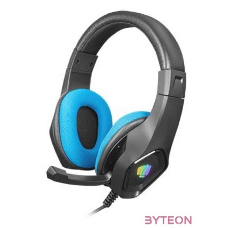 Fury PHANTOM mikrofonos gamer fejhallgató, fekete-kék