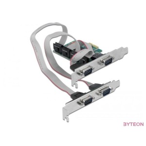 Delock PCI Express Kártya  4 x RS-232 soros csatlakozó