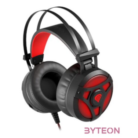 Genesis Neon 360 Gamer Sztereo fejhallgató, világítás, fekete
