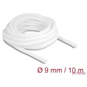 Delock Fonott kábelharisnya önzáródó 10 m x 9 mm fehér