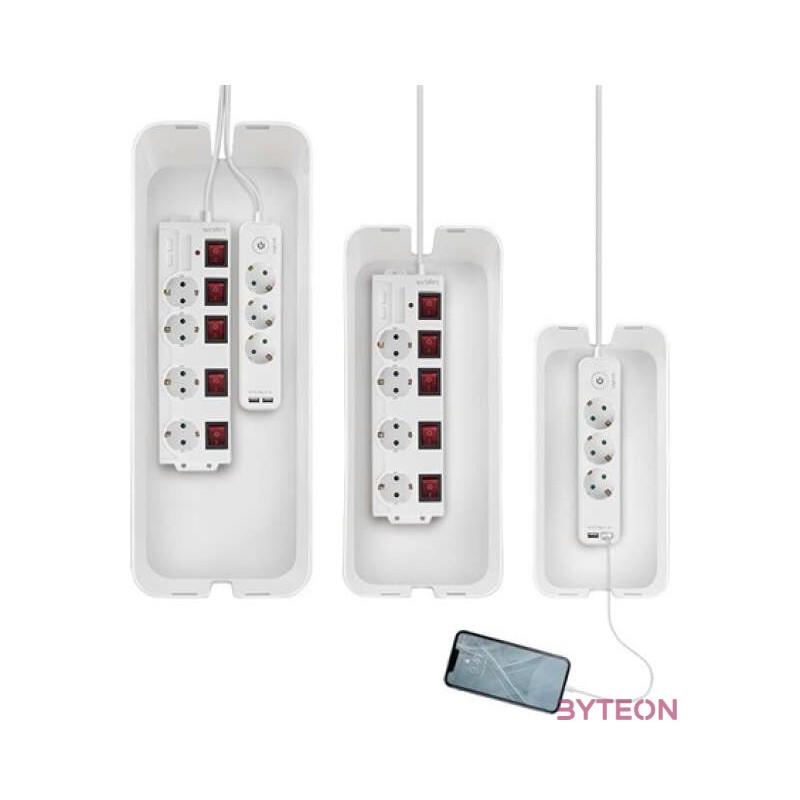 LogiLink Kábeldoboz készlet, 3 méret, fehér