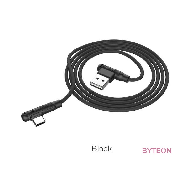 HOCO X46 Type-C , USB kábel fekete 90 fokos