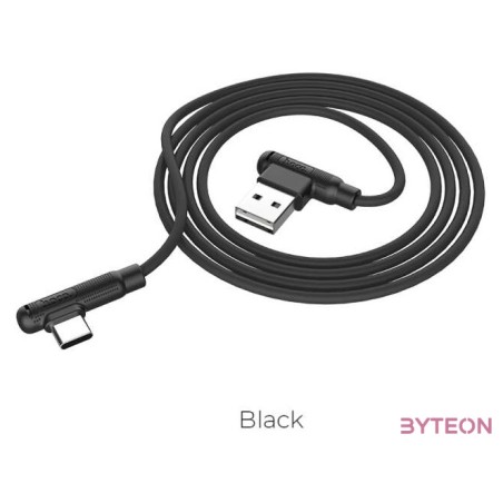 HOCO X46 Type-C , USB kábel fekete 90 fokos