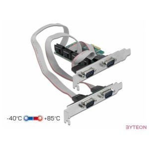 Delock PCI Express Kártya  4 x RS-232 soros csatlakozó