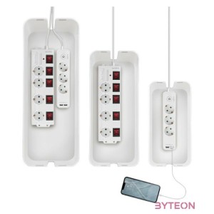 LogiLink Kábeldoboz készlet, 3 méret, fehér