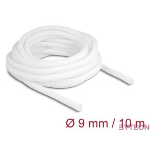 Delock Fonott kábelharisnya önzáródó 10 m x 9 mm fehér