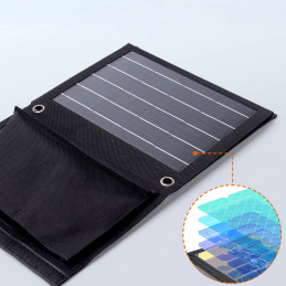 Foldable solar charger Choetech SC005 22W 2xUSB (black)