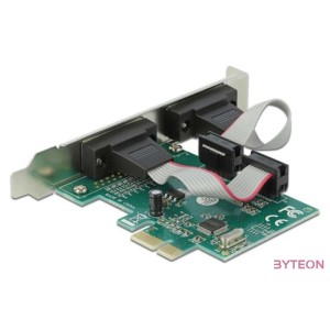 Delock PCI Express Kártya  2 x RS-232 soros csatlakozó