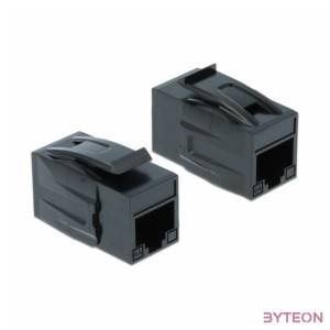 Delock Keystone modul, RJ45-aljzat  RJ45-aljzat, Cat.6A UTP, fekete
