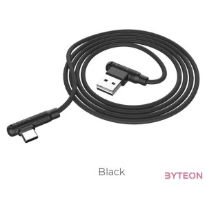 HOCO X46 Type-C , USB kábel fekete 90 fokos